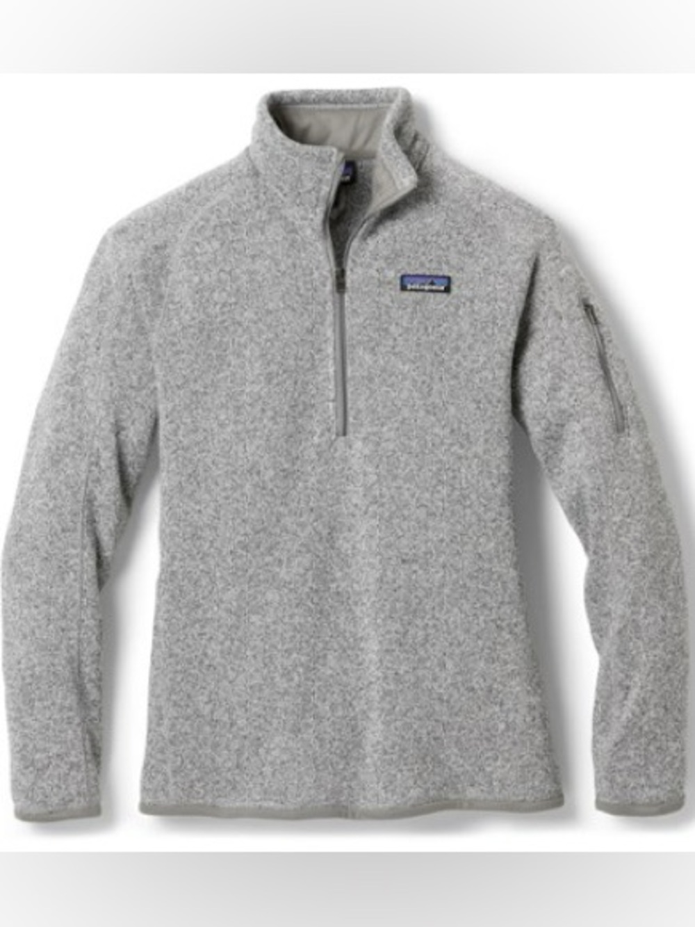 Patagonia Light Gray Quarter-Zip Fleece Pullover